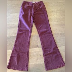 Kensie burgundy corduroy boot cut pants size 4